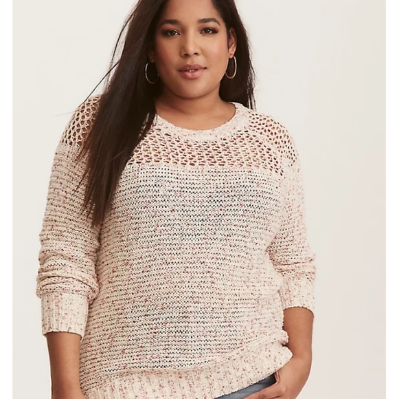torrid Sweaters - NEW! Torrid OPEN STITCH YOKE RAGLAN SWEATER Sz 2